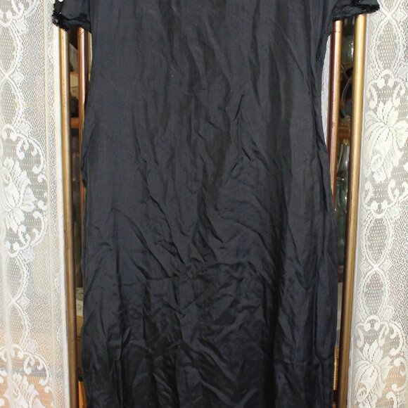 Vintage 1980's Womens Black Beaded Lillie Rubin Cocktail Dress-Size Small-PMNAT1 - Picture 12 of 13